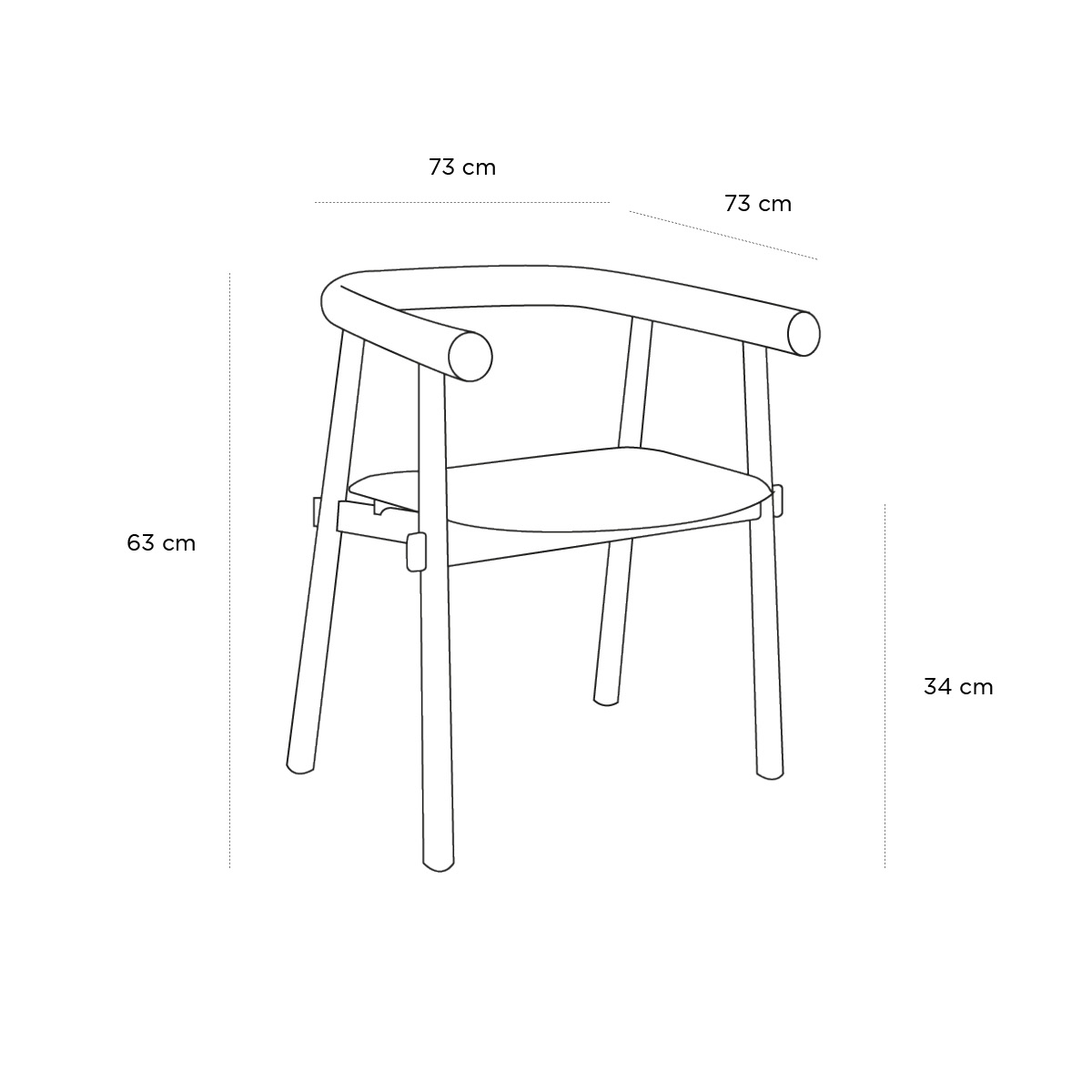 Product schematic Fauteuil Altay