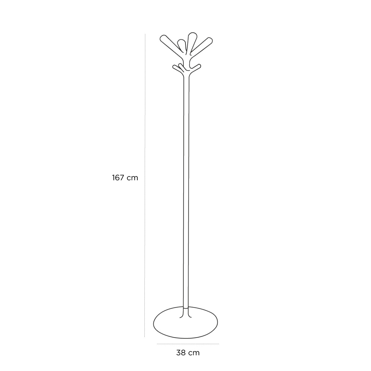 Product schematic Porte-manteau Pop Blanc