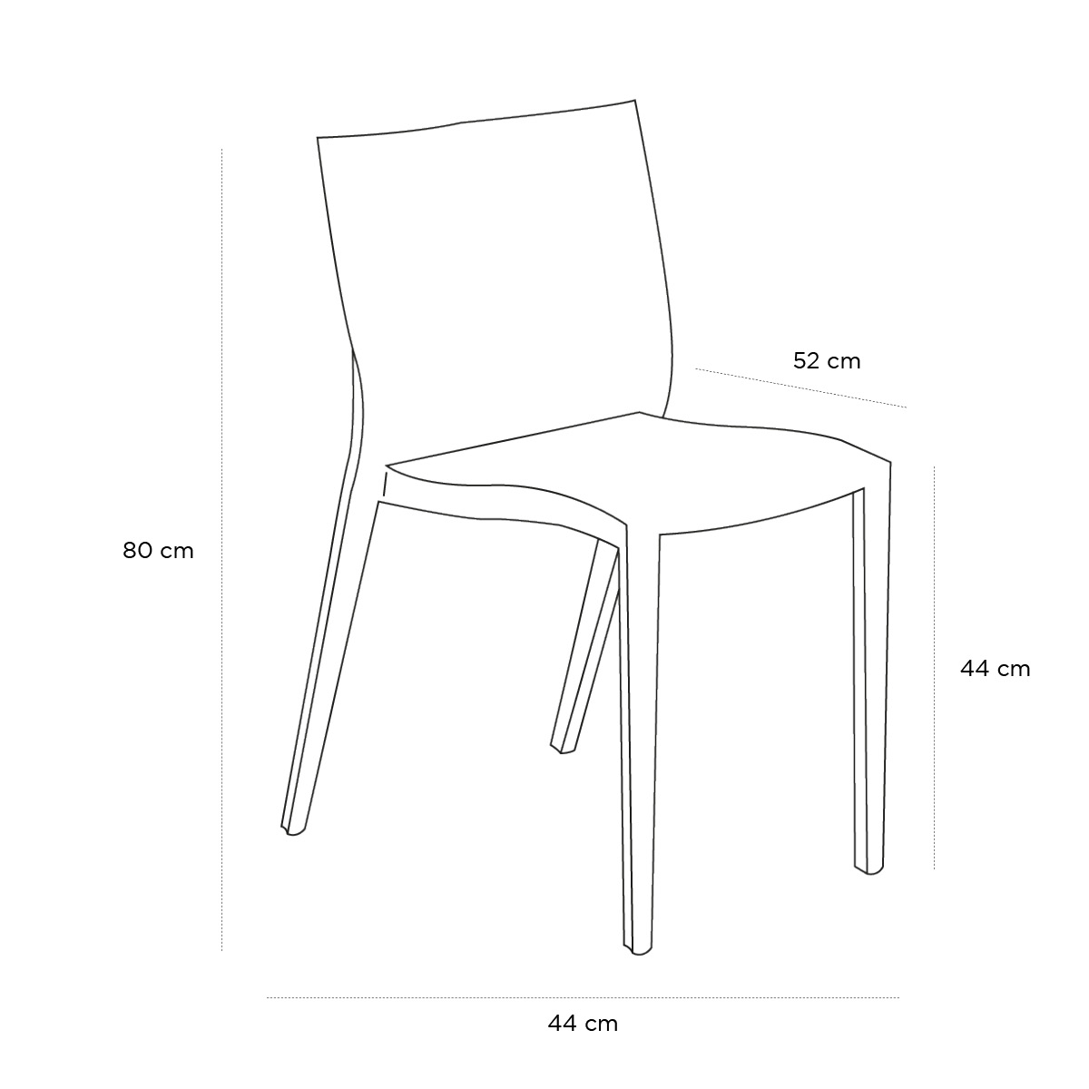 Schéma du produit Chaise Slick Slick