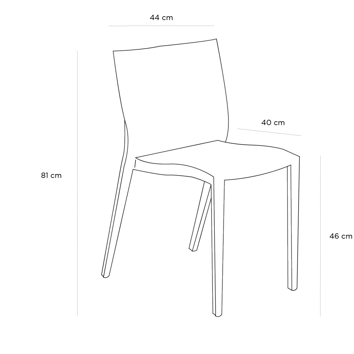 Product schematic Chaise Slick Slick