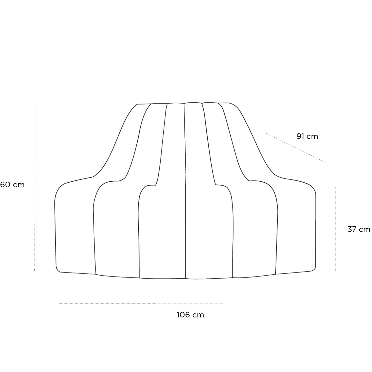 Product schematic Chauffeuse Chromatique Turquoise Pd