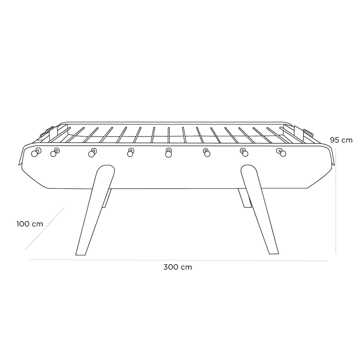 Product schematic Baby Foot 3M