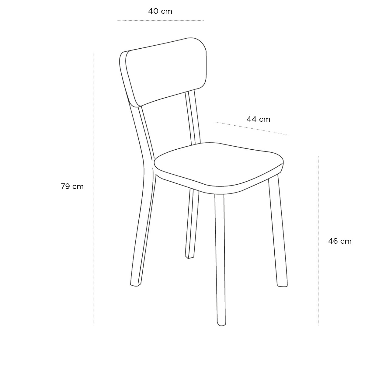 Product schematic Chaise Déjà Vu Alu