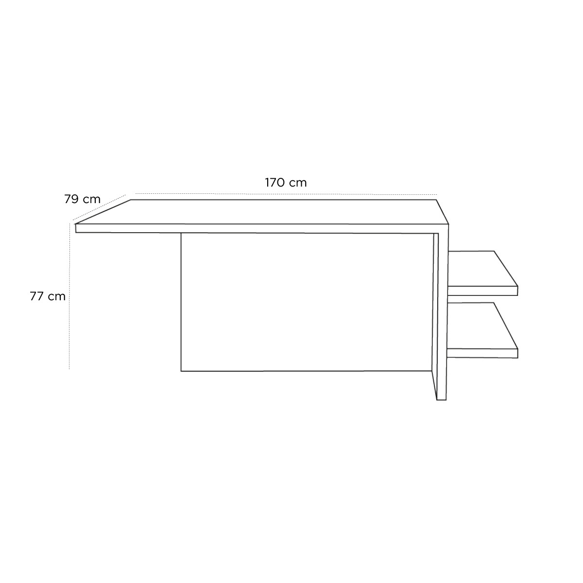 Product schematic Bureau Iceberg PM