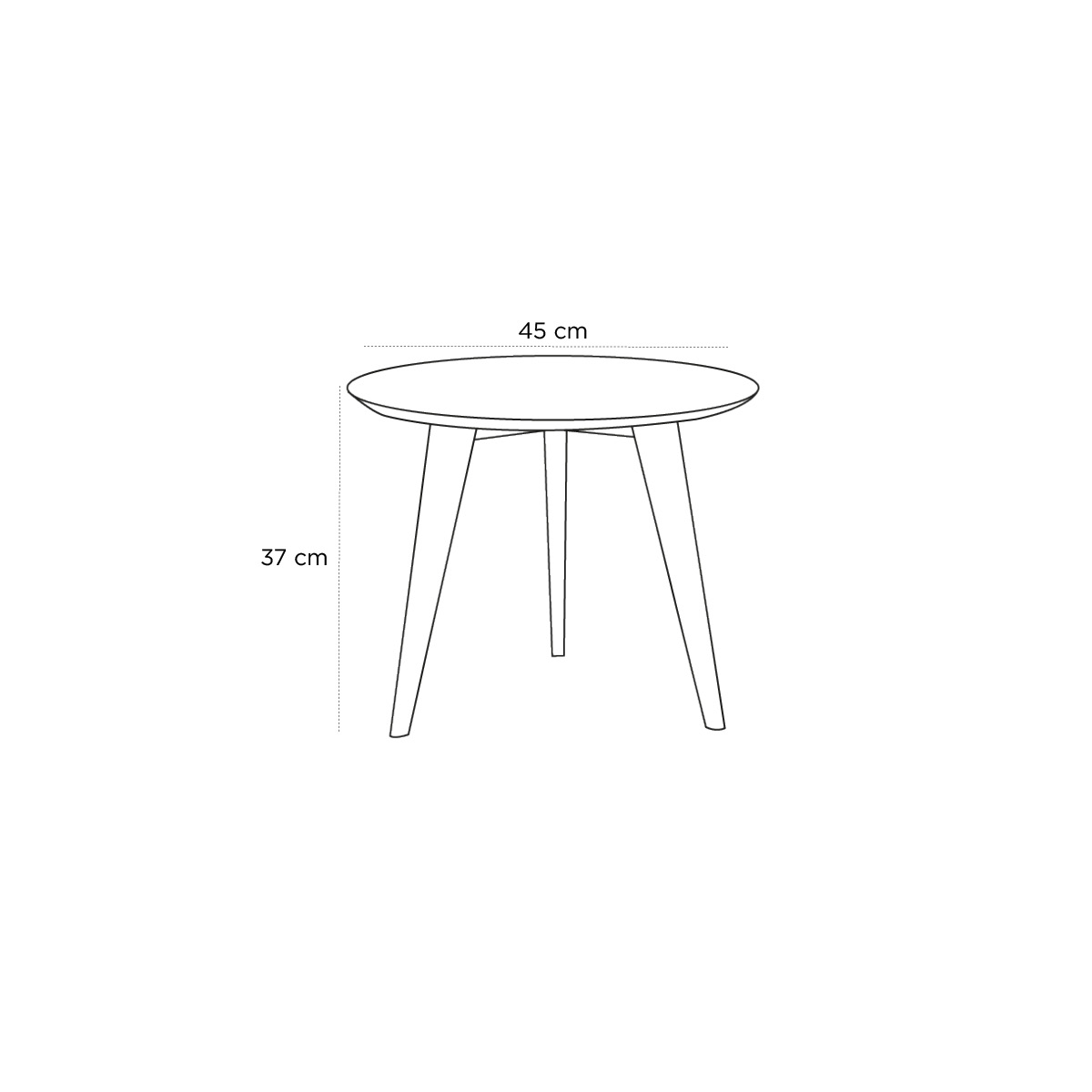 Schéma du produit Table basse Lalinde Ronde Jaune