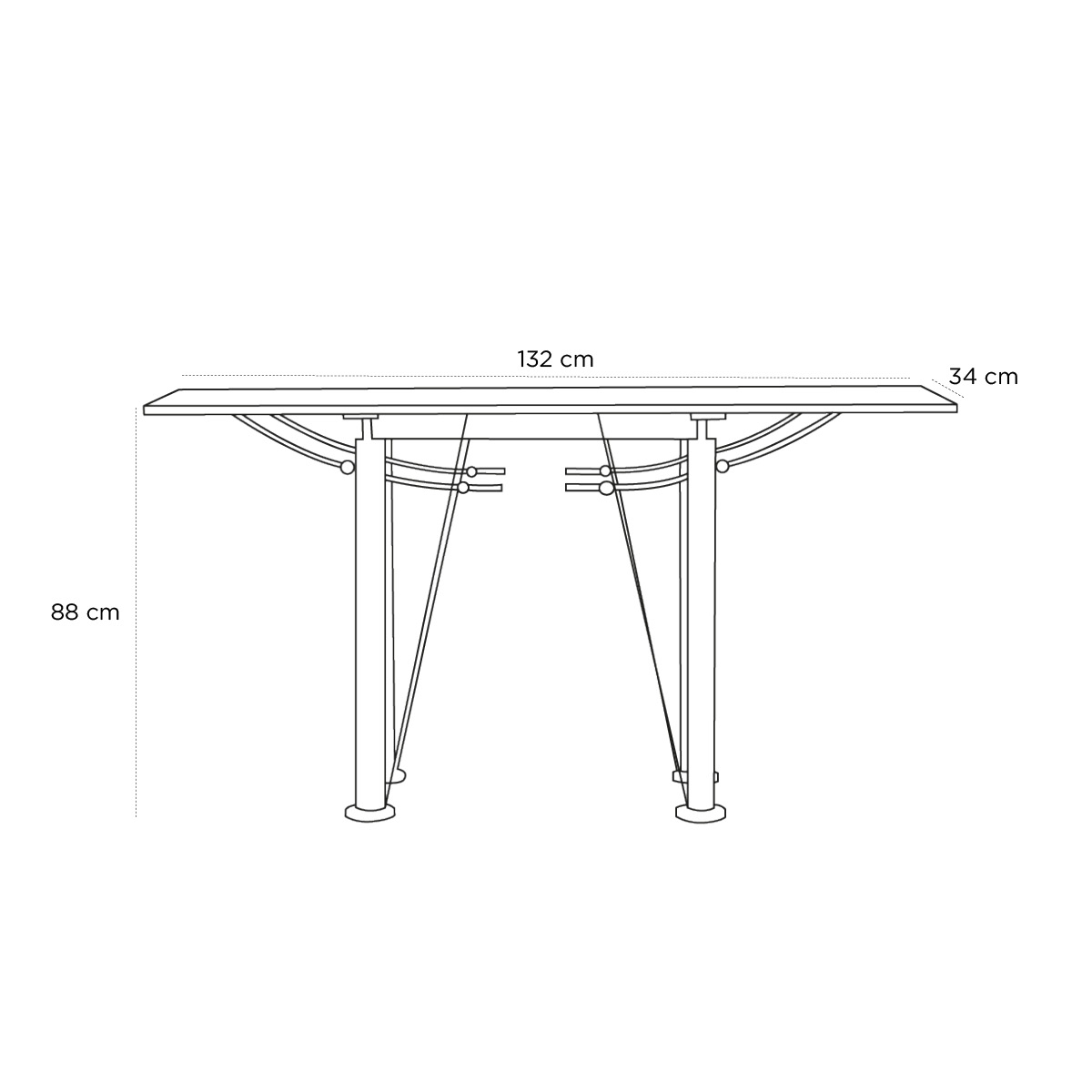 Product schematic Console Washington