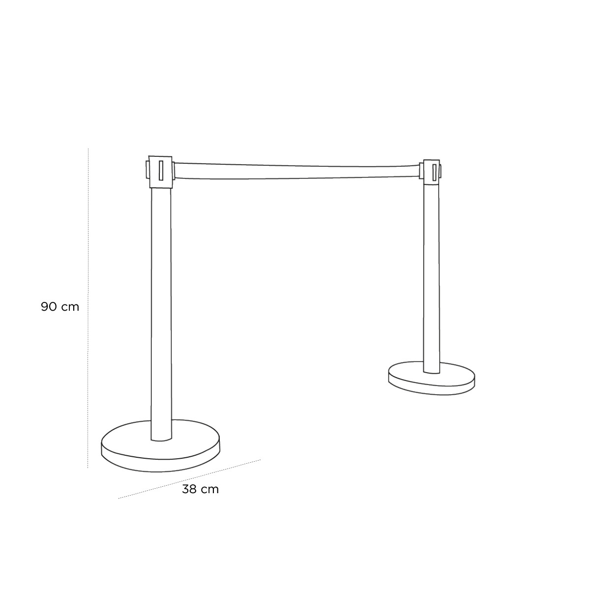 Product schematic Potelet Noir