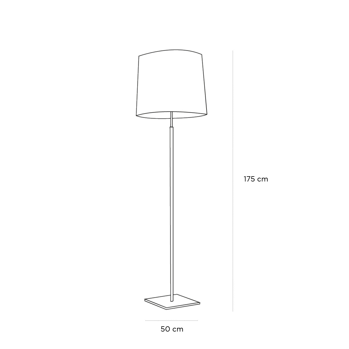 Product schematic Lampadaire Giga Lite