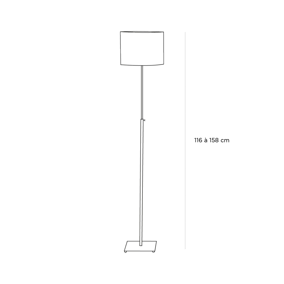 Product schematic Lampadaire Alang Gris