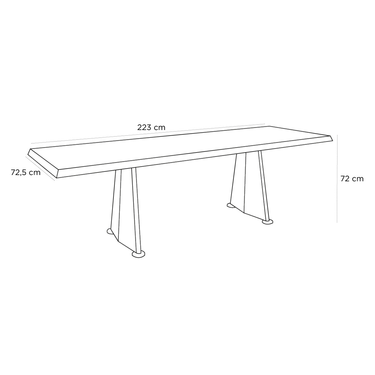 Product schematic Bureau Trapeze