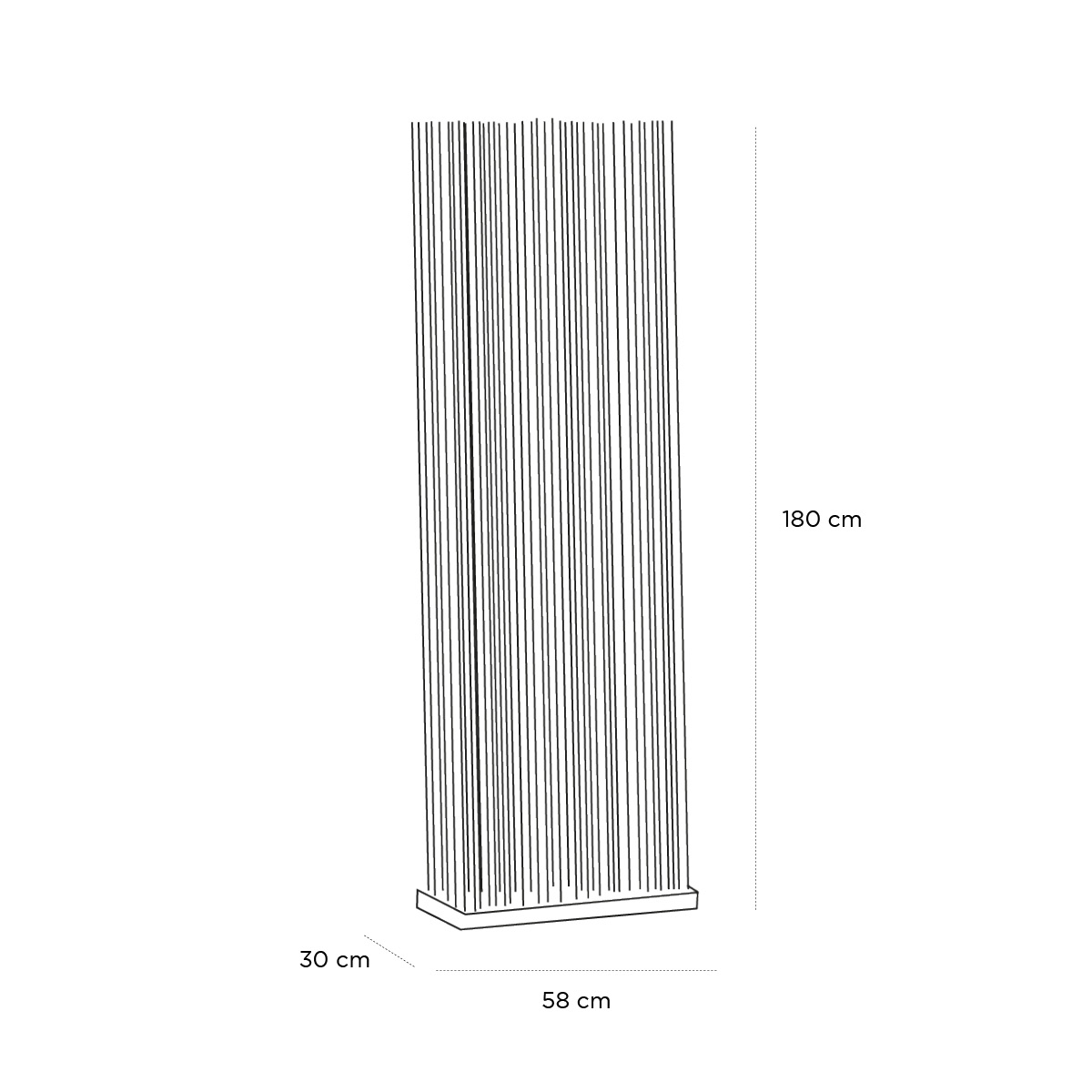 Product schematic Paravent Sticks