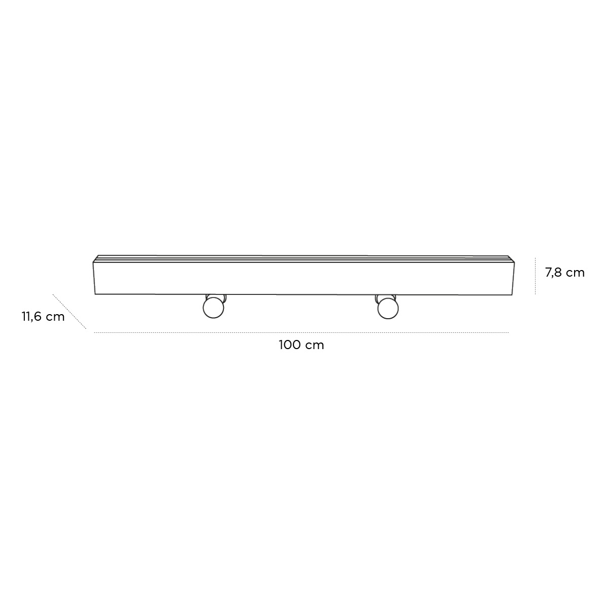 Product schematic Lampe Applique Lod Air