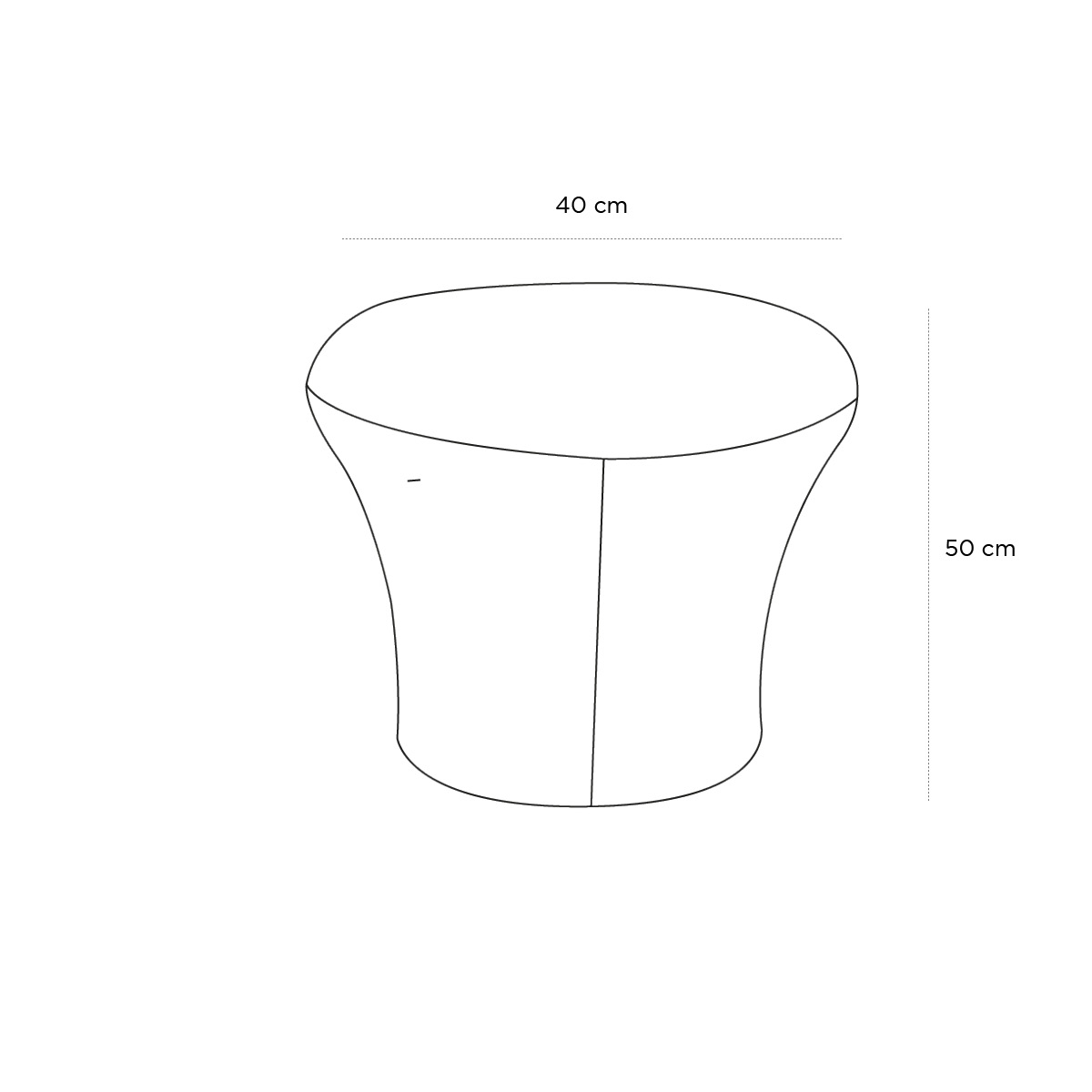 Product schematic Pouf Mushroom