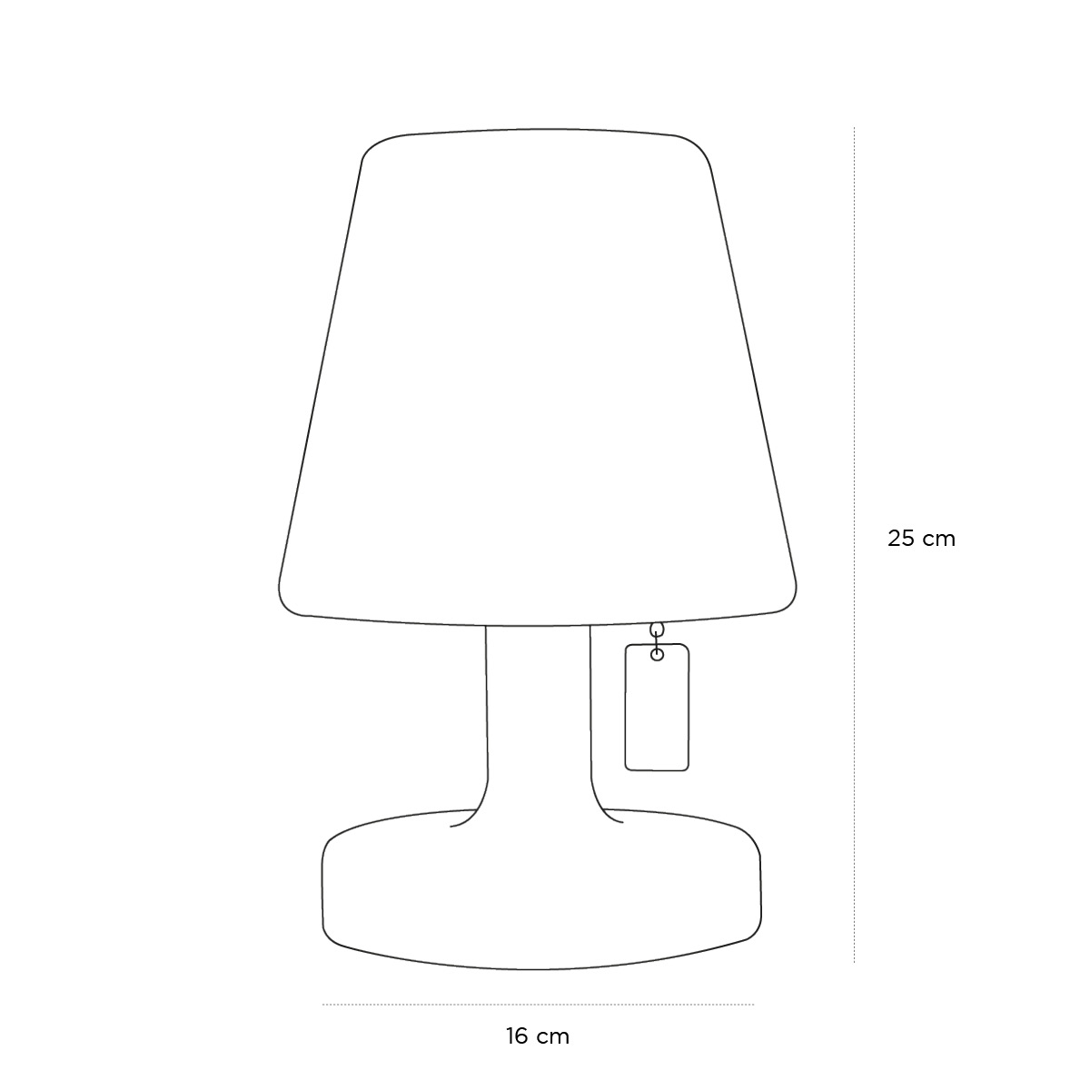 Product schematic Lampe Edison PM