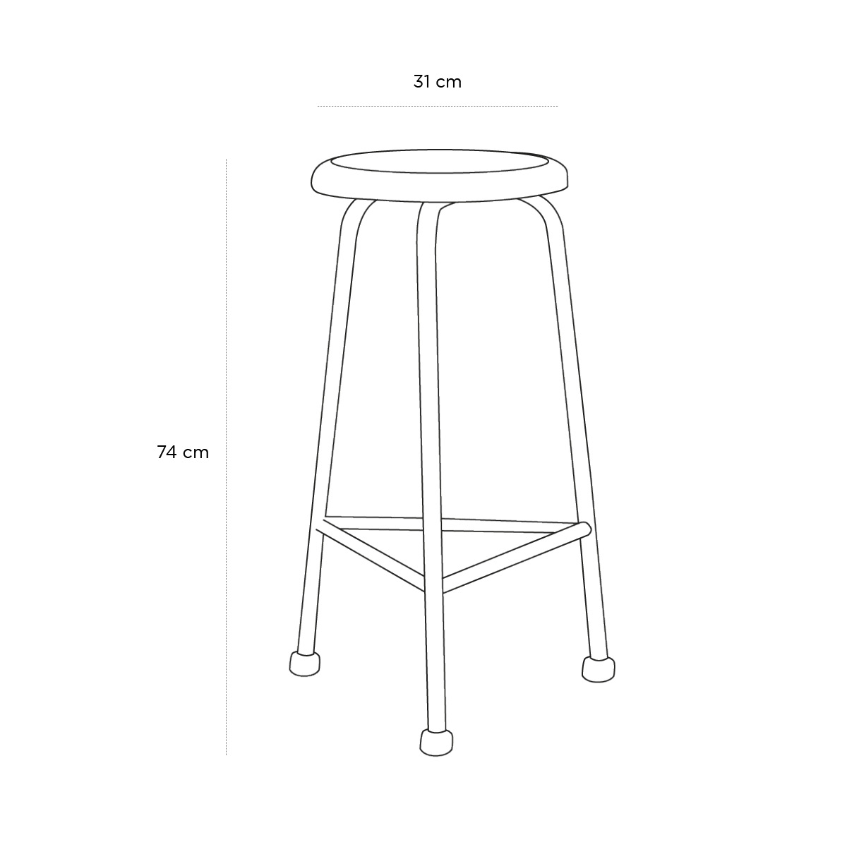 Product schematic Tabouret Nautilus GM