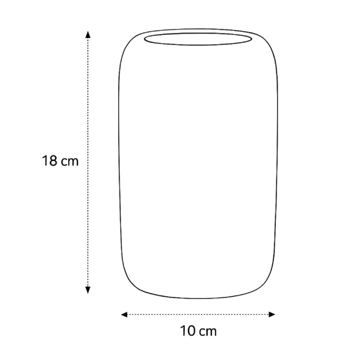 Product schematic Vase Opaline