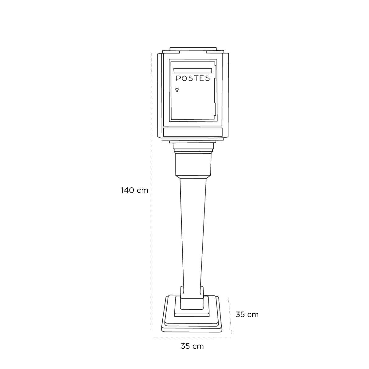 Product schematic Boite aux lettres Postes Françaises