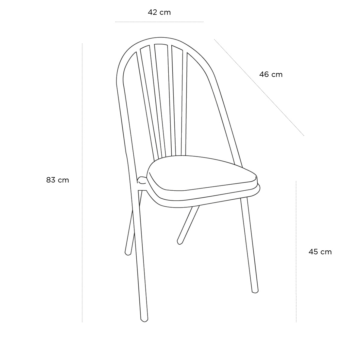 Product schematic Chaise Surpil