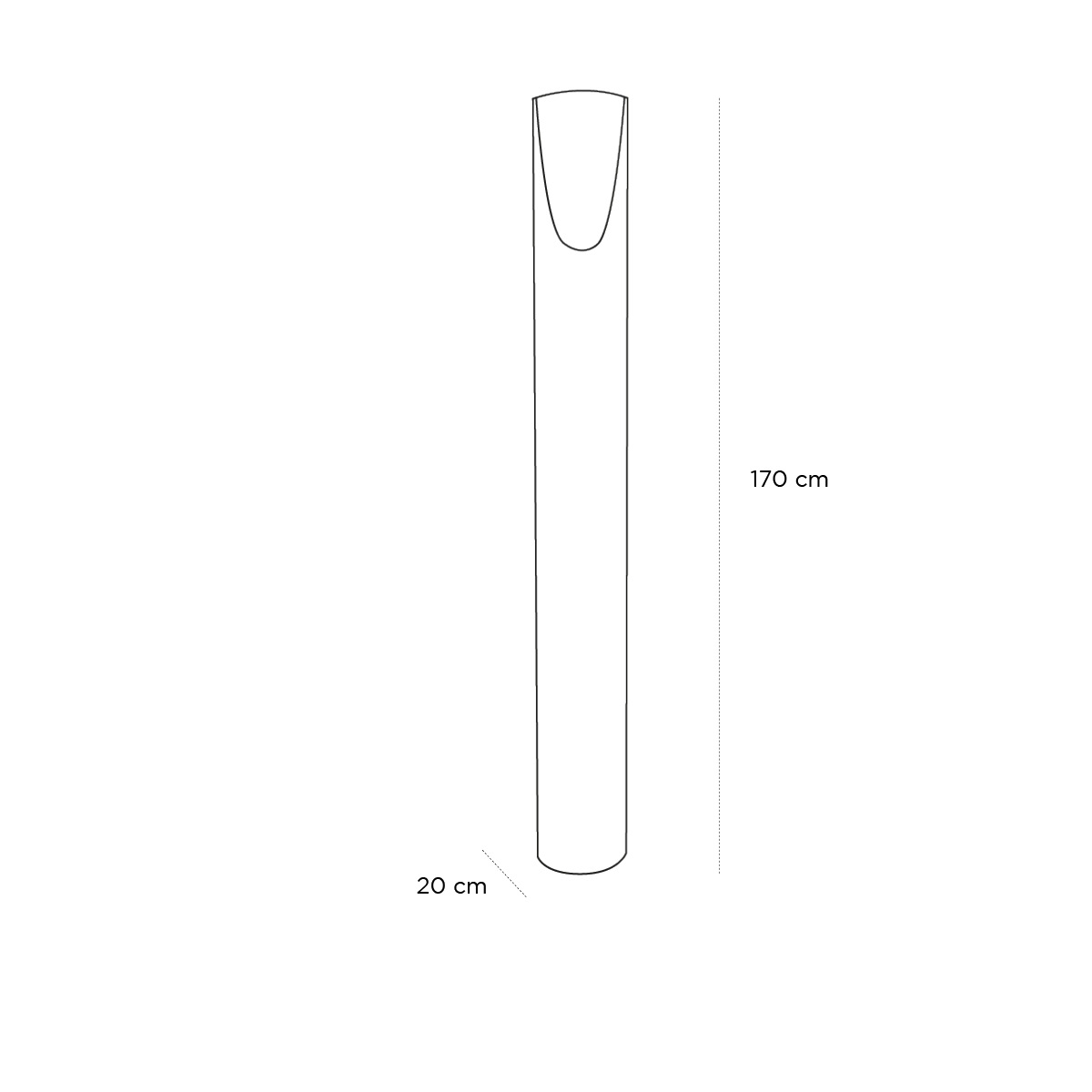 Product schematic Lampadaire Toobe