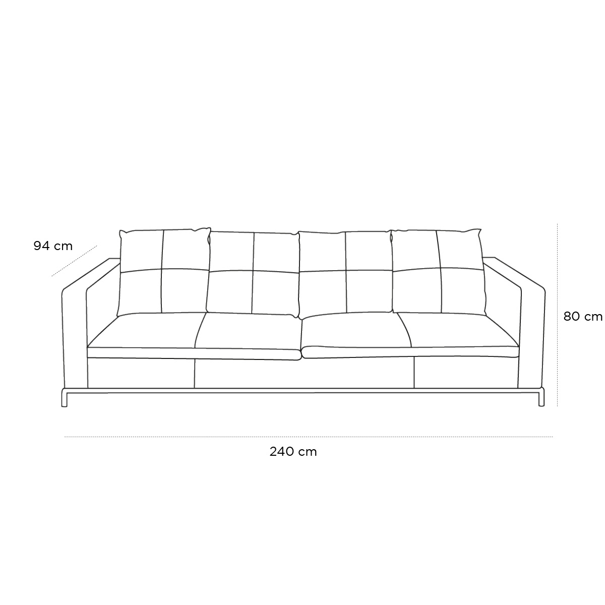 Product schematic Canapé Georges