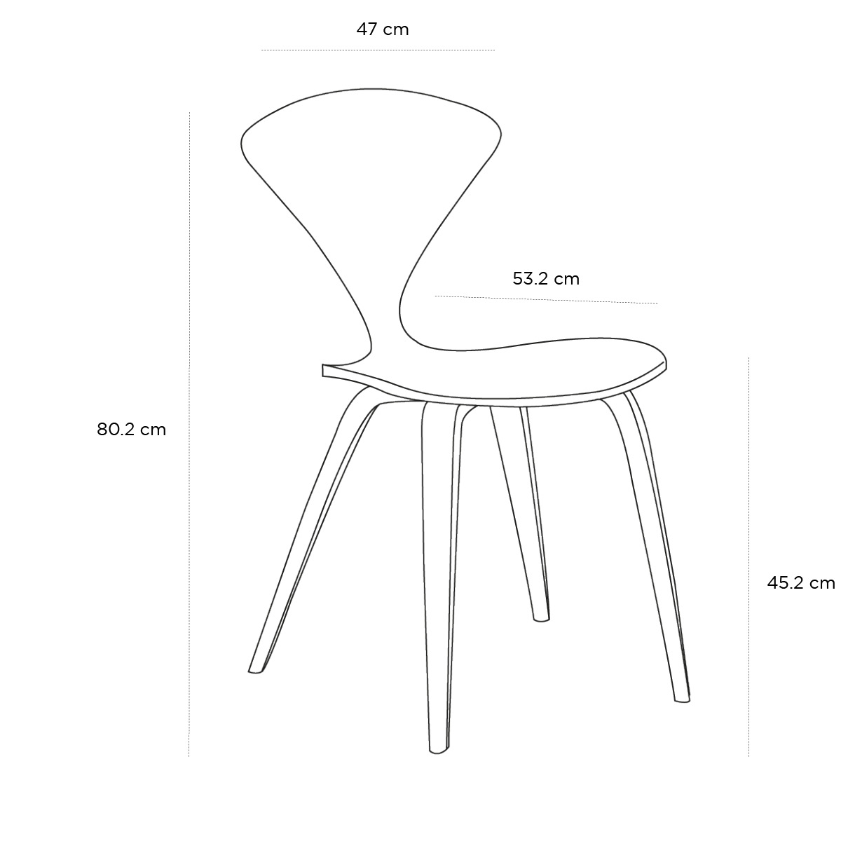 Product schematic Chaise Cherner
