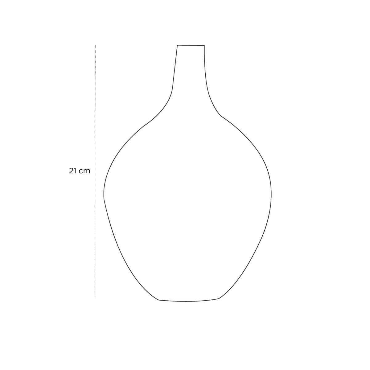 Product schematic Vase Verre Blanc