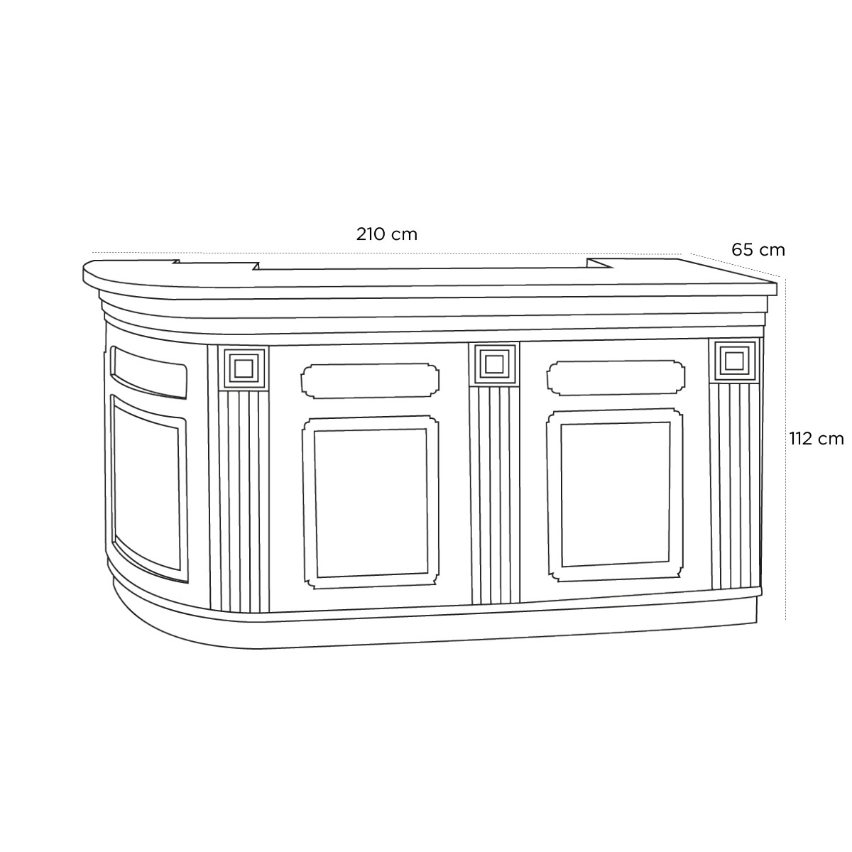 Product schematic Bar Faubourg Retour Gauche