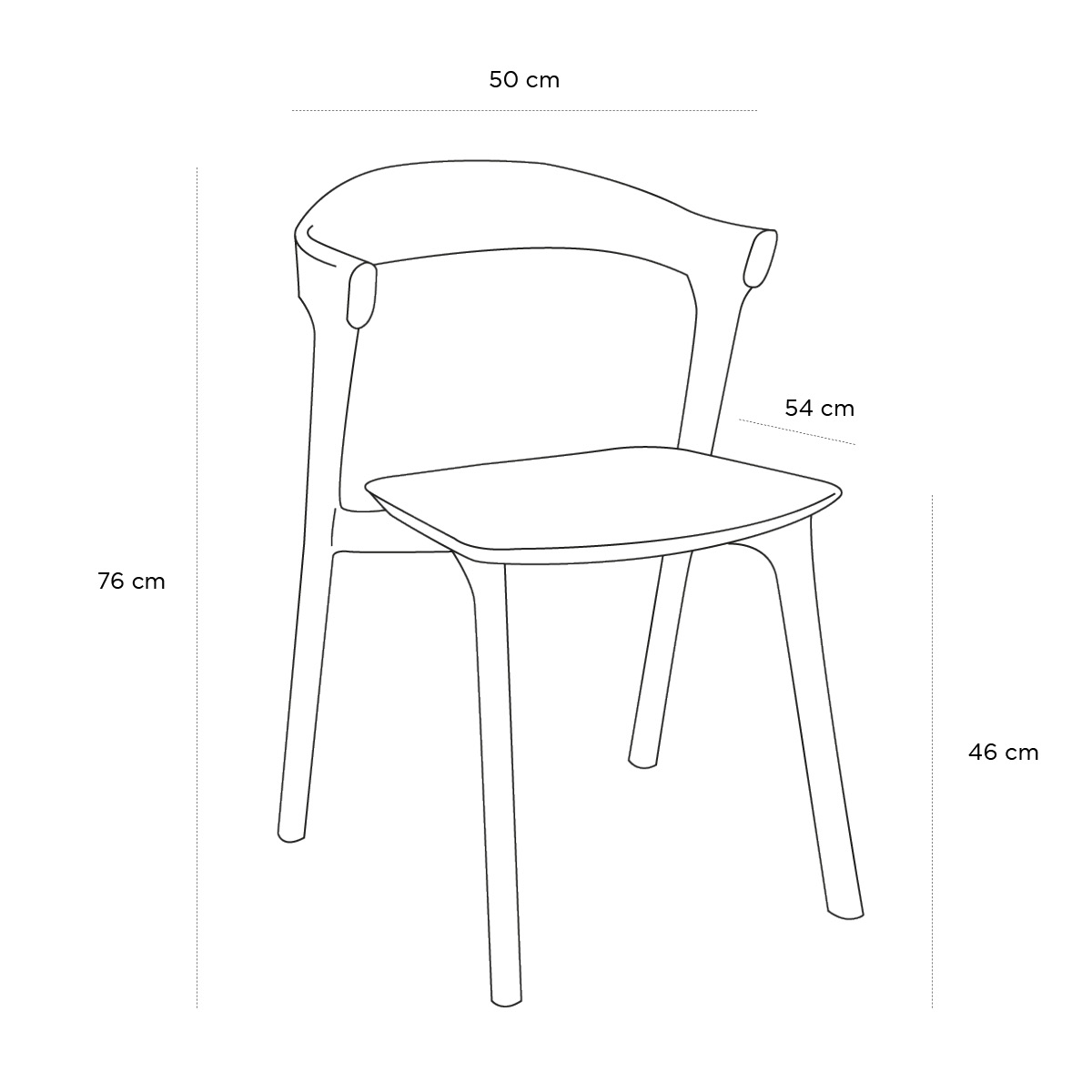 Product schematic Chaise Bok