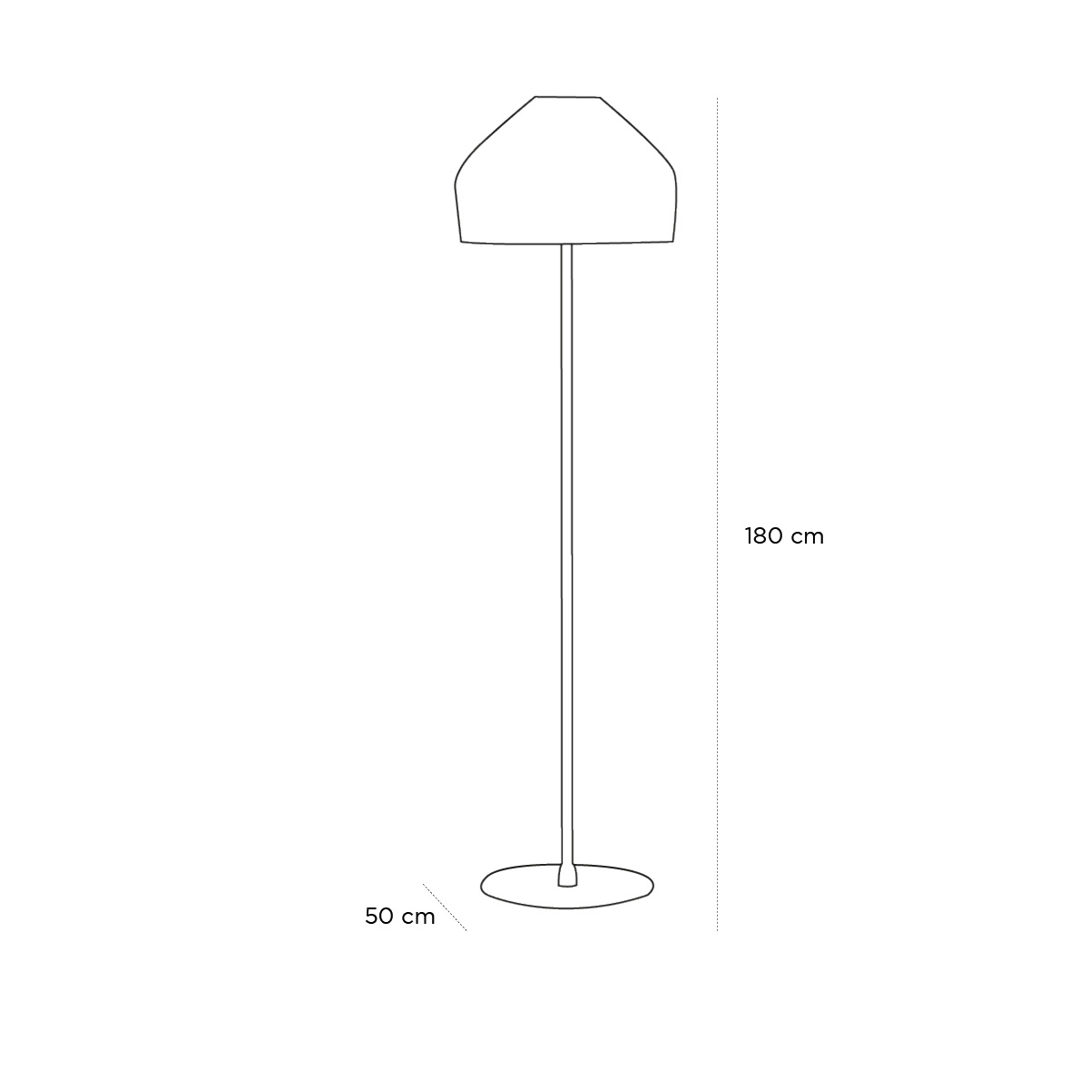 Product schematic Lampadaire Tatou