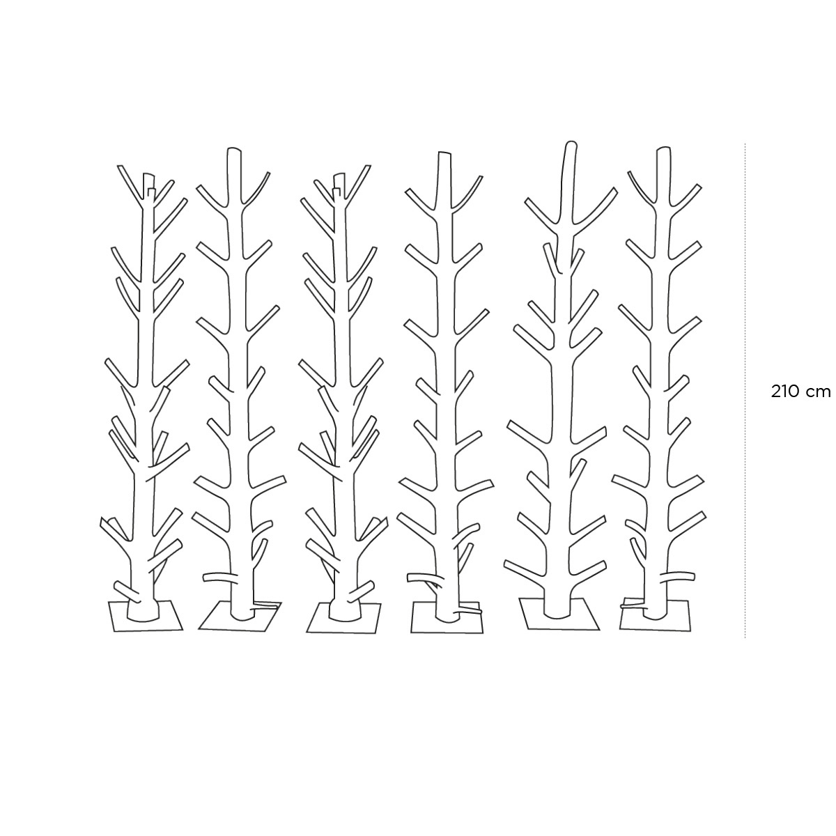 Product schematic Paravent Tronc