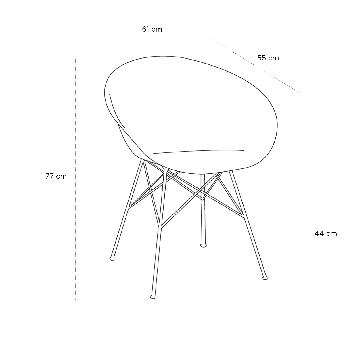 Product schematic Chaise Smatrik