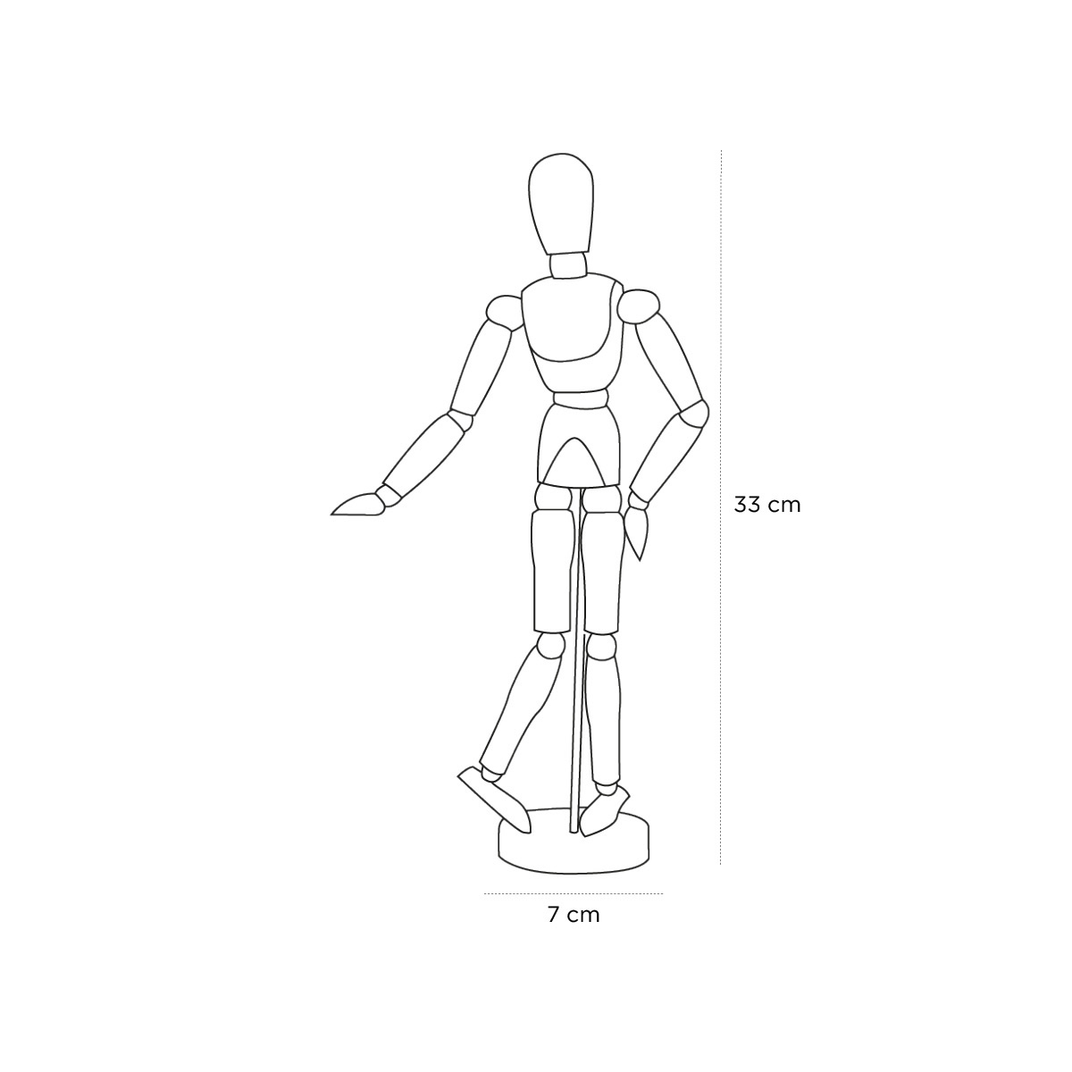 Product schematic Mannequin de Dessin