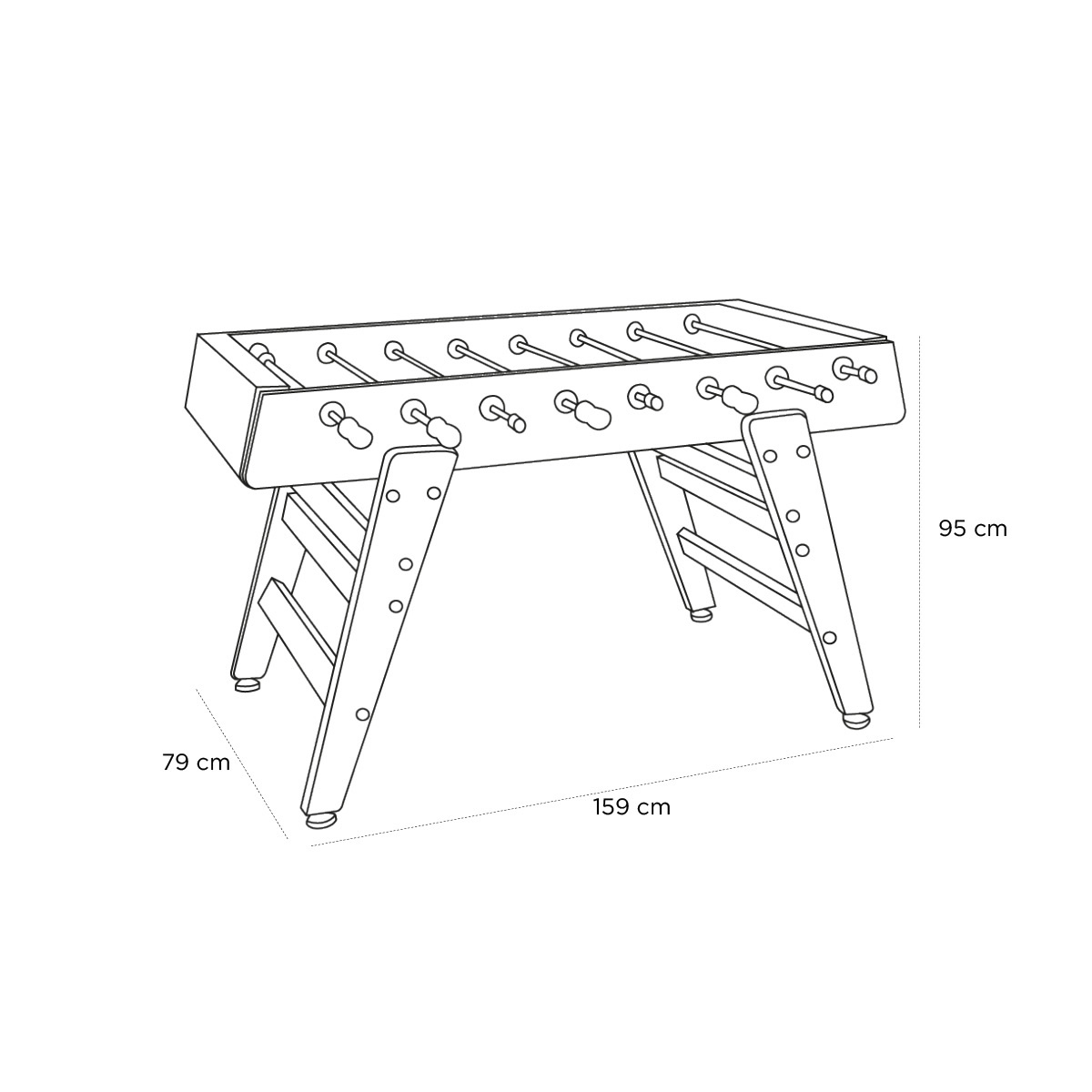 Product schematic Baby Foot