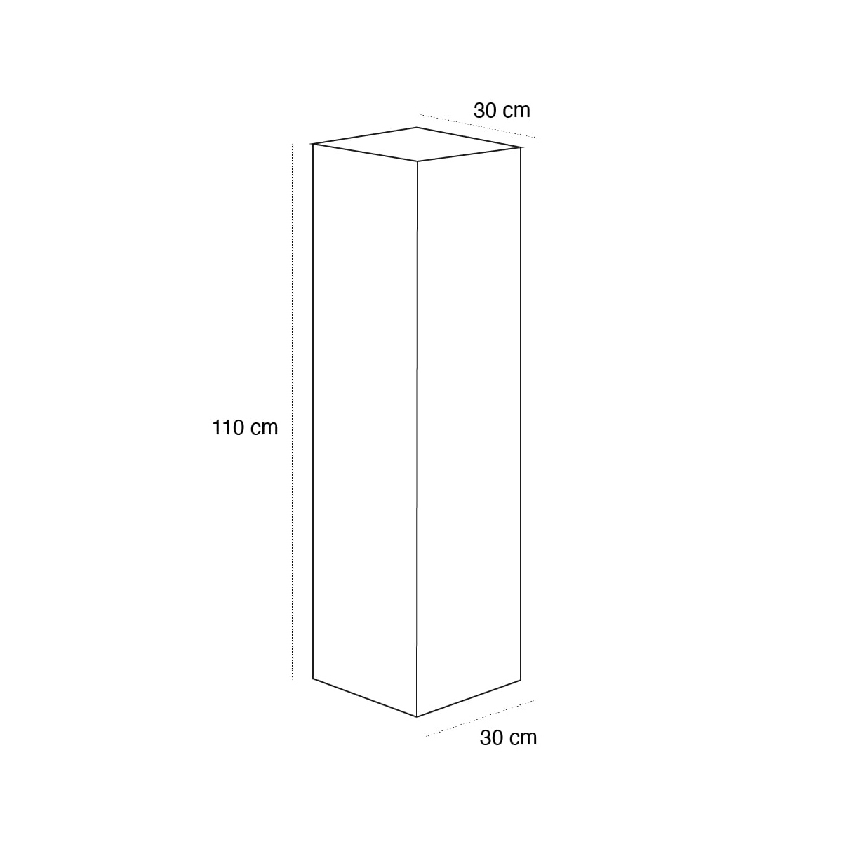 Schéma du produit Stèle Le Pavé 110 x 30 x 30