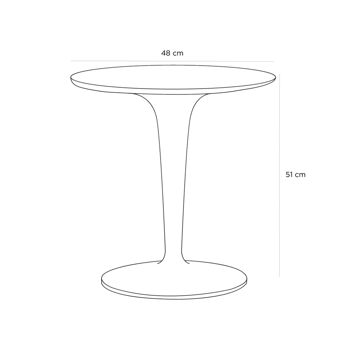 Product schematic Bout de canapé Tip Top Mono Noir