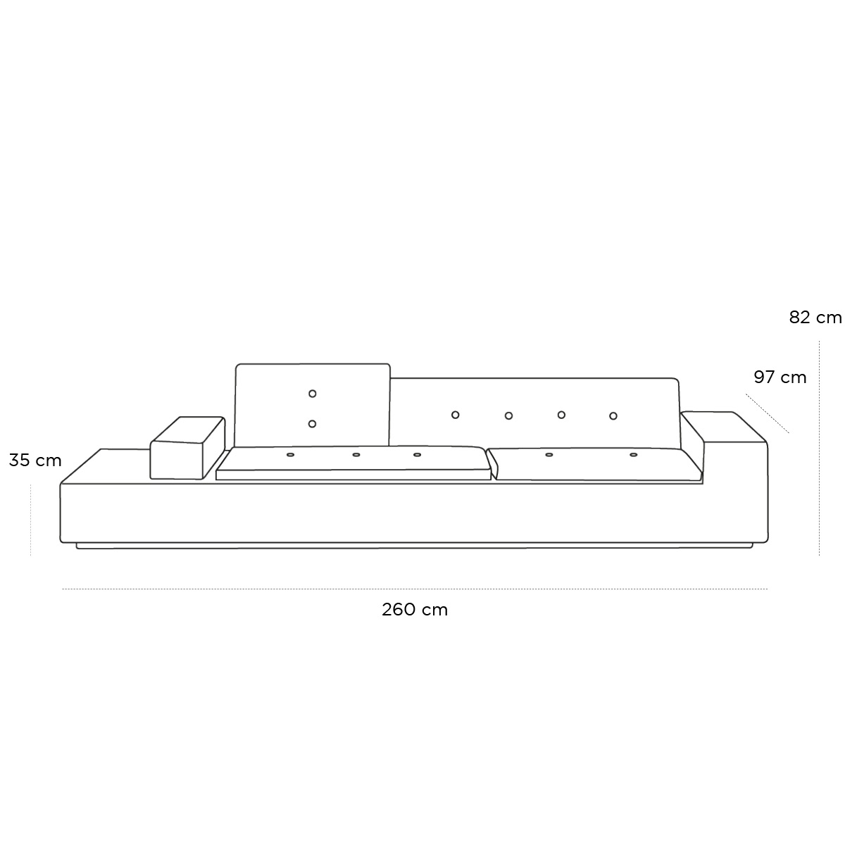 Product schematic Canapé Polder