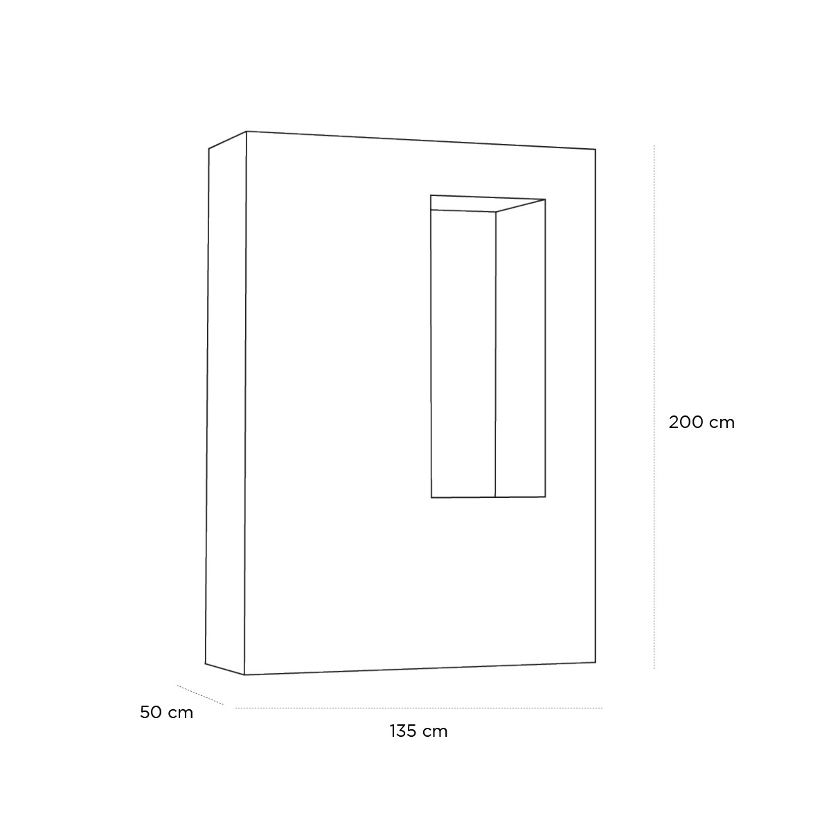 Product schematic Paravent Alcove Vertical