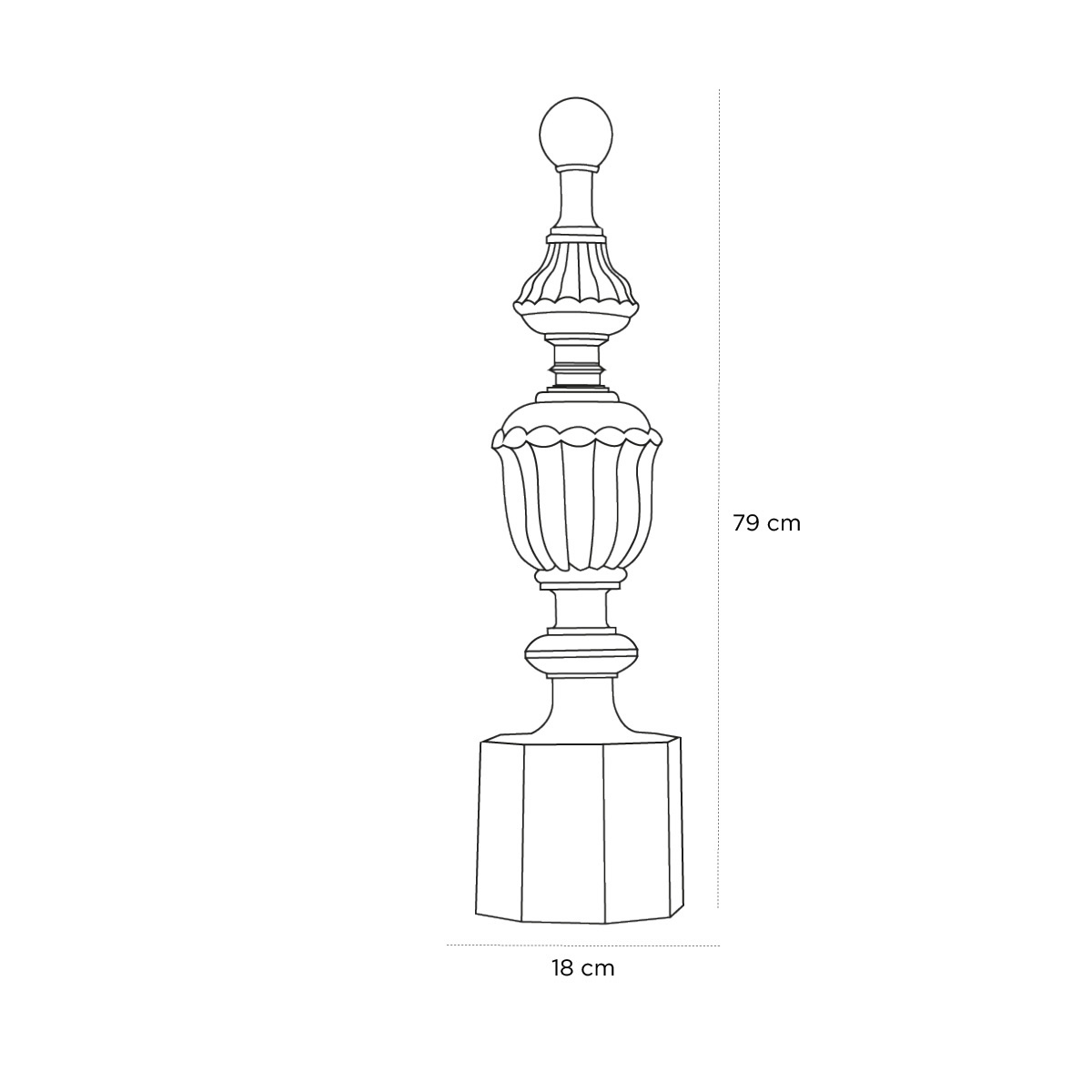 Schéma du produit Balustre