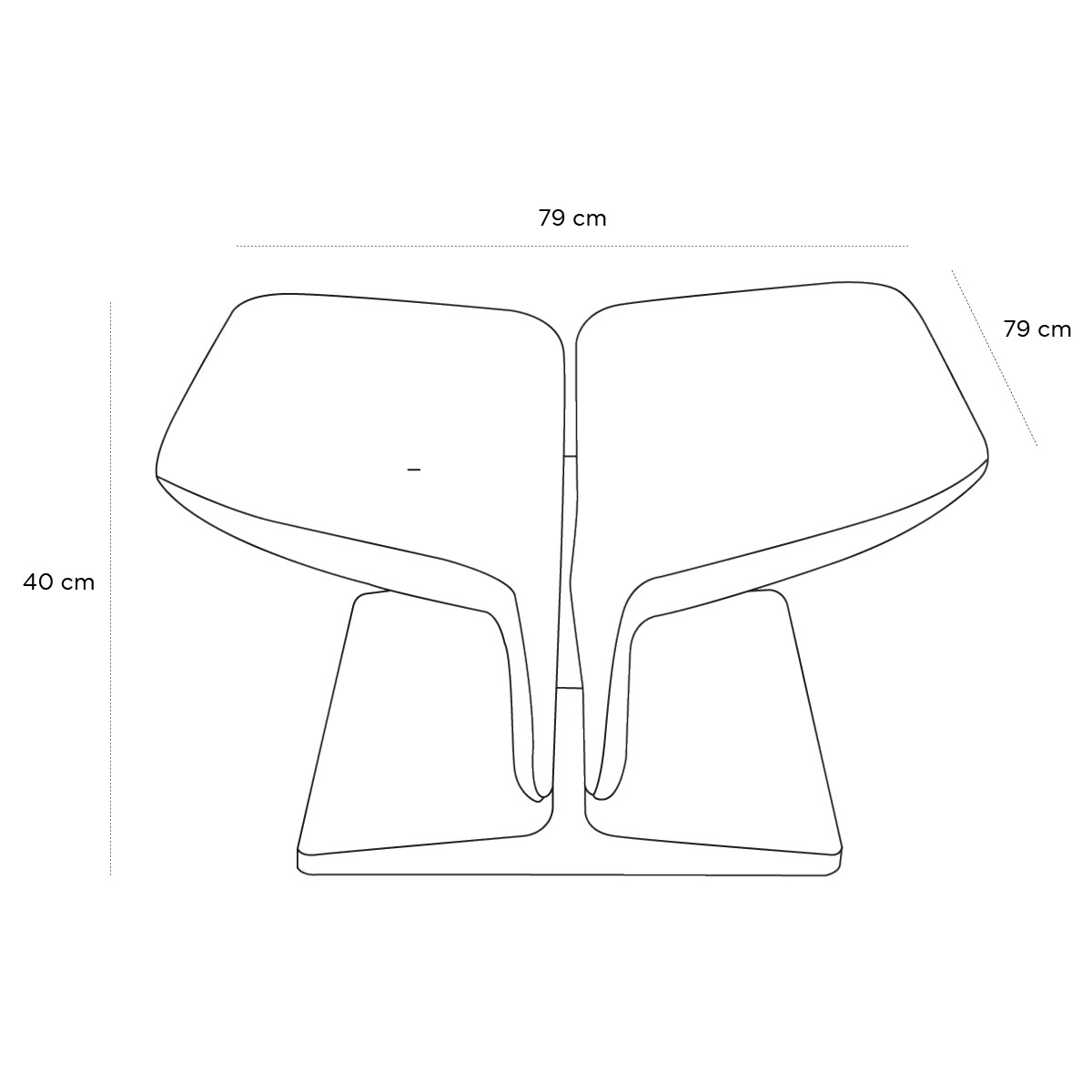 Product schematic Pouf Ribbon