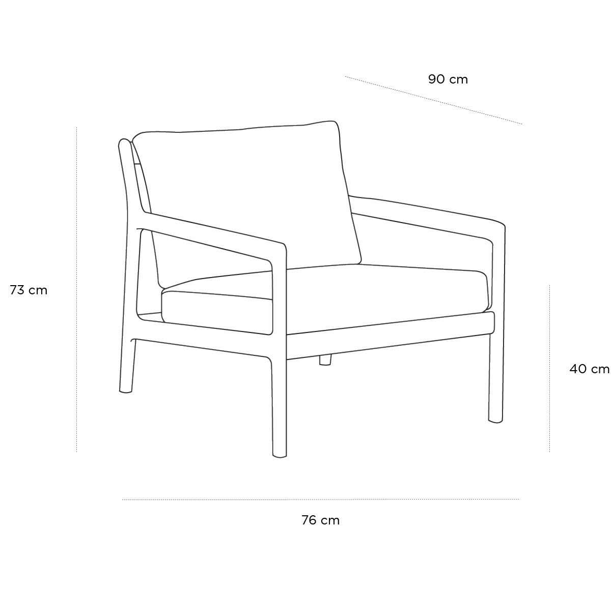 Schéma du produit Fauteuil Jack