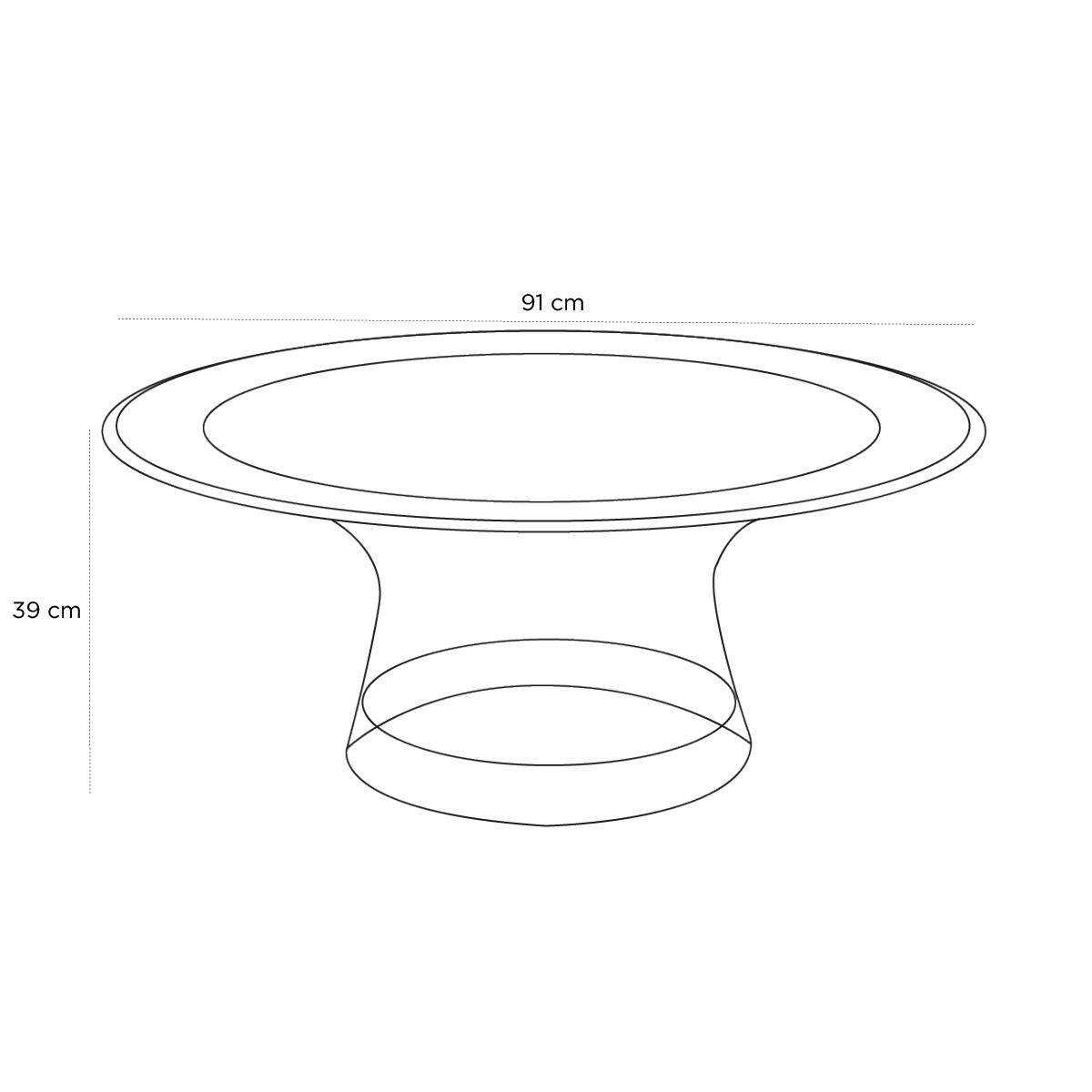 Product schematic Table basse Platner