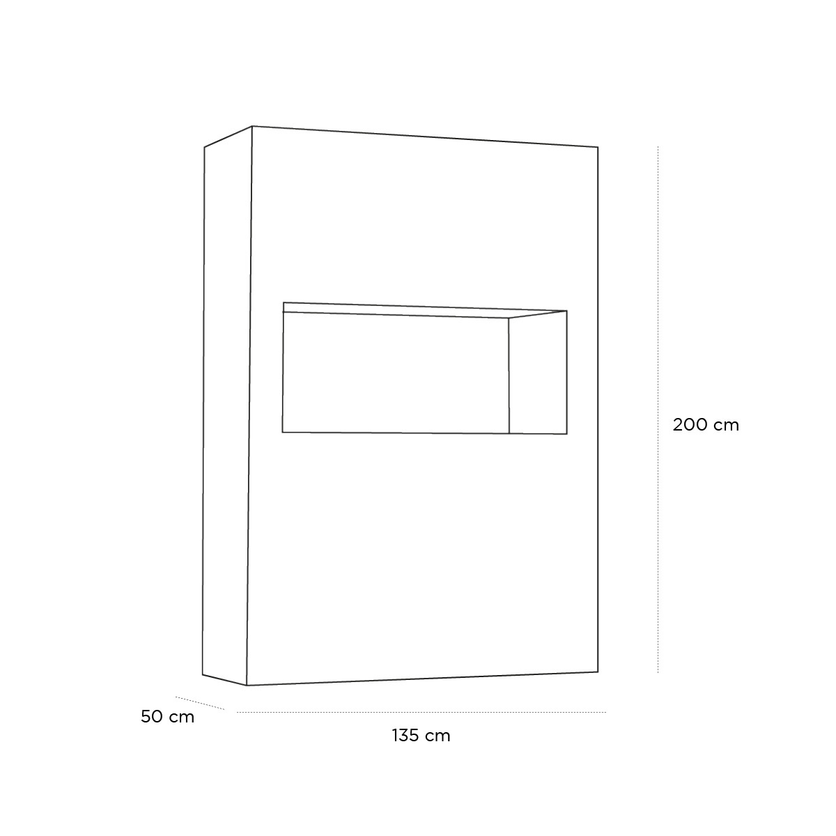 Product schematic Paravent Alcove Horizontal