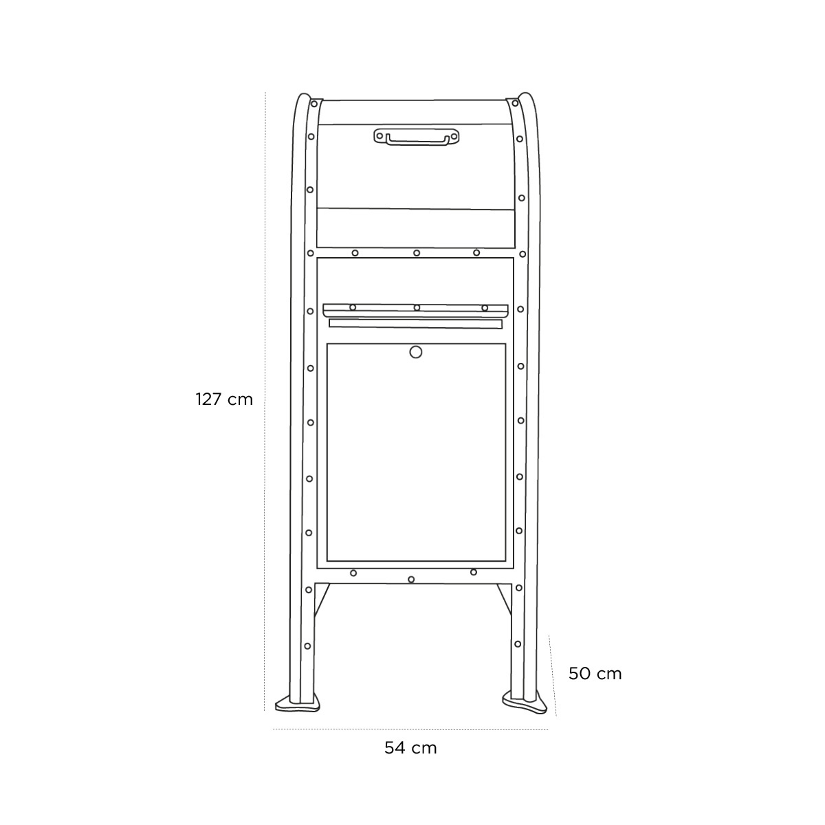 Product schematic Boite Aux Lettres Us Postal Service