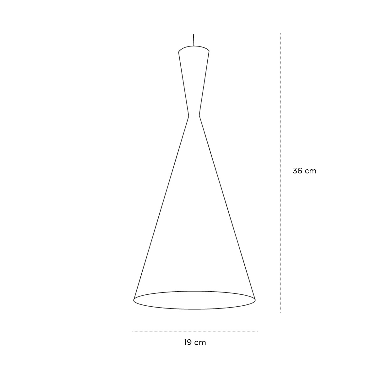 Product schematic Suspension Beat Light Tall