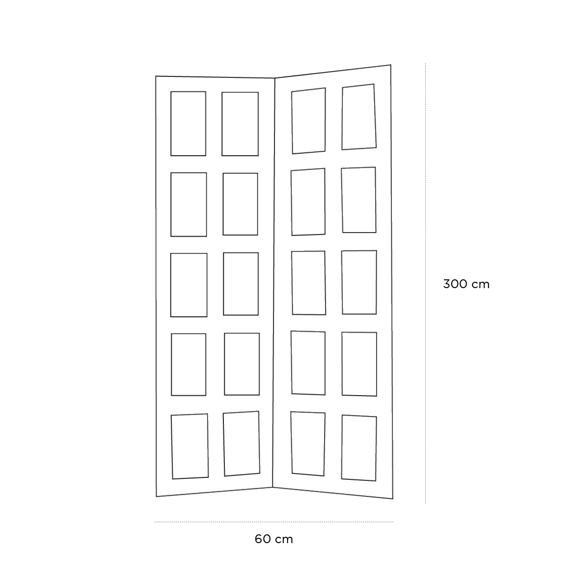 Product schematic Paravent Jalousie