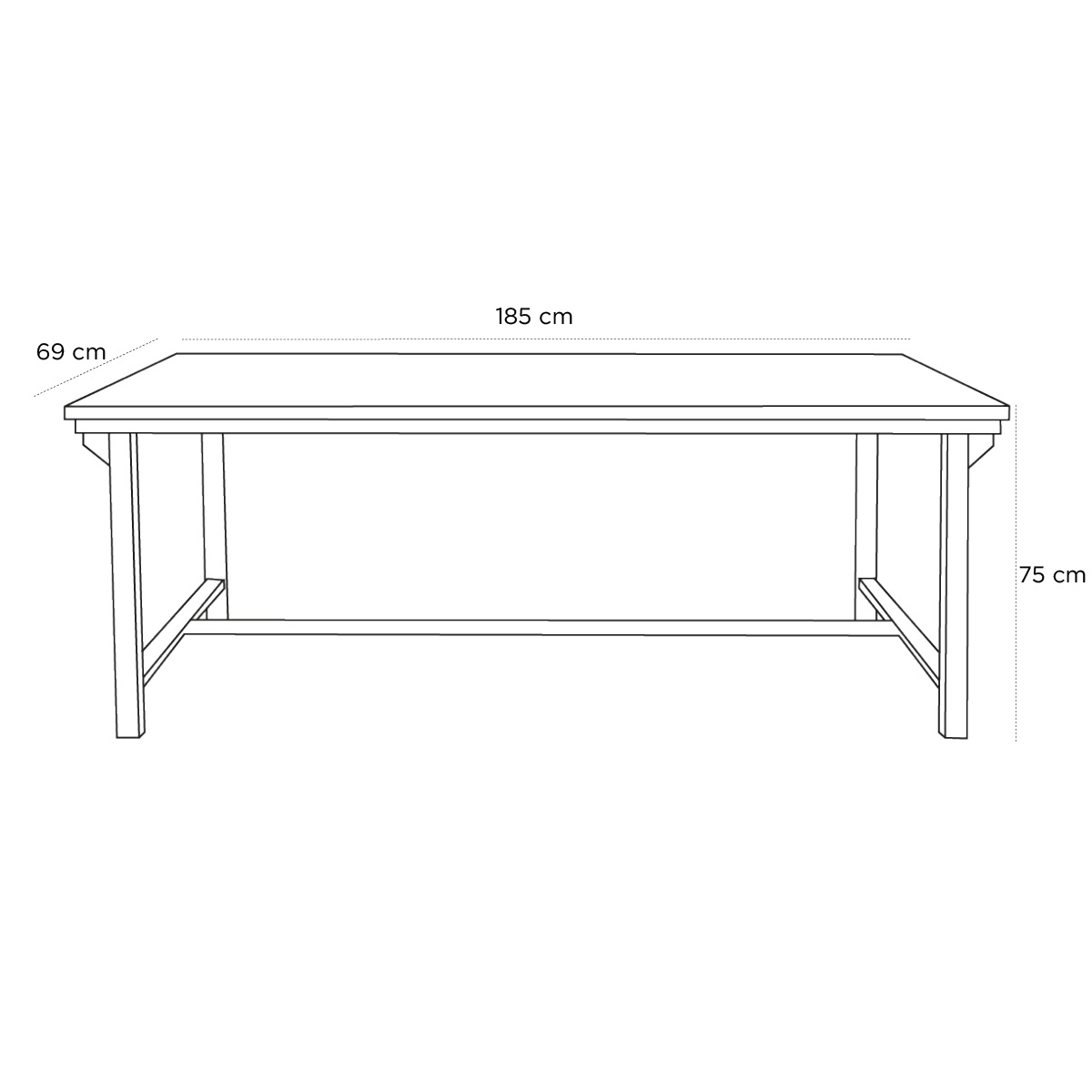 Schéma du produit Table Militaire