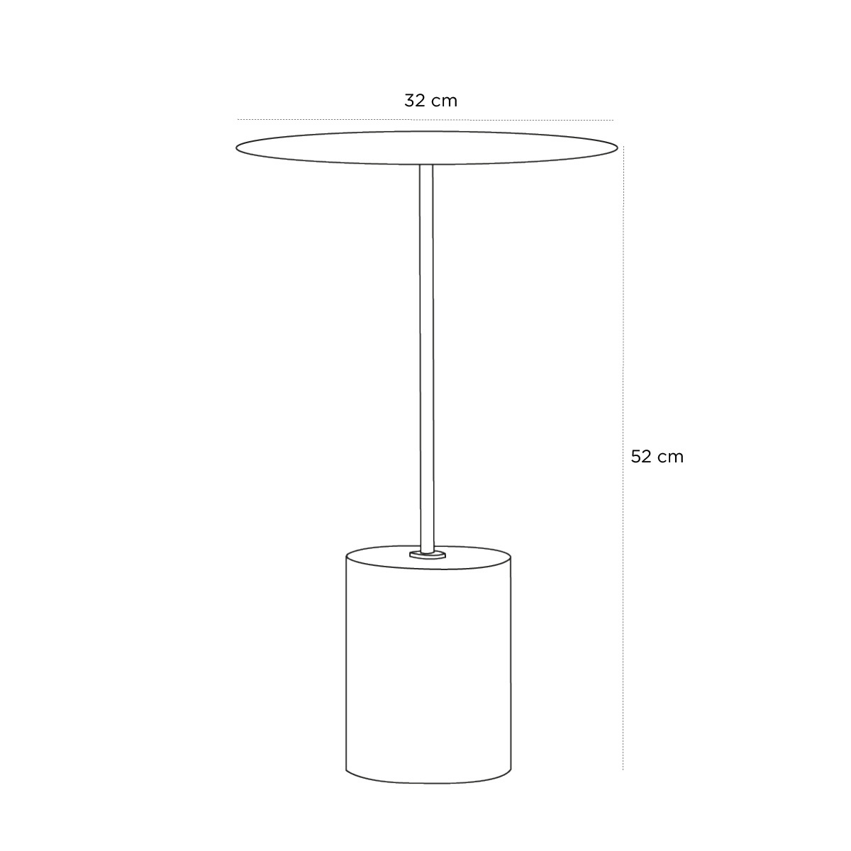 Product schematic Bout de canapé Marble Black