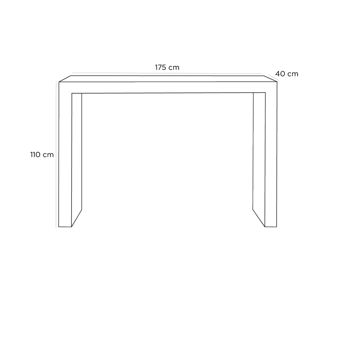 Product schematic Console XL Haute