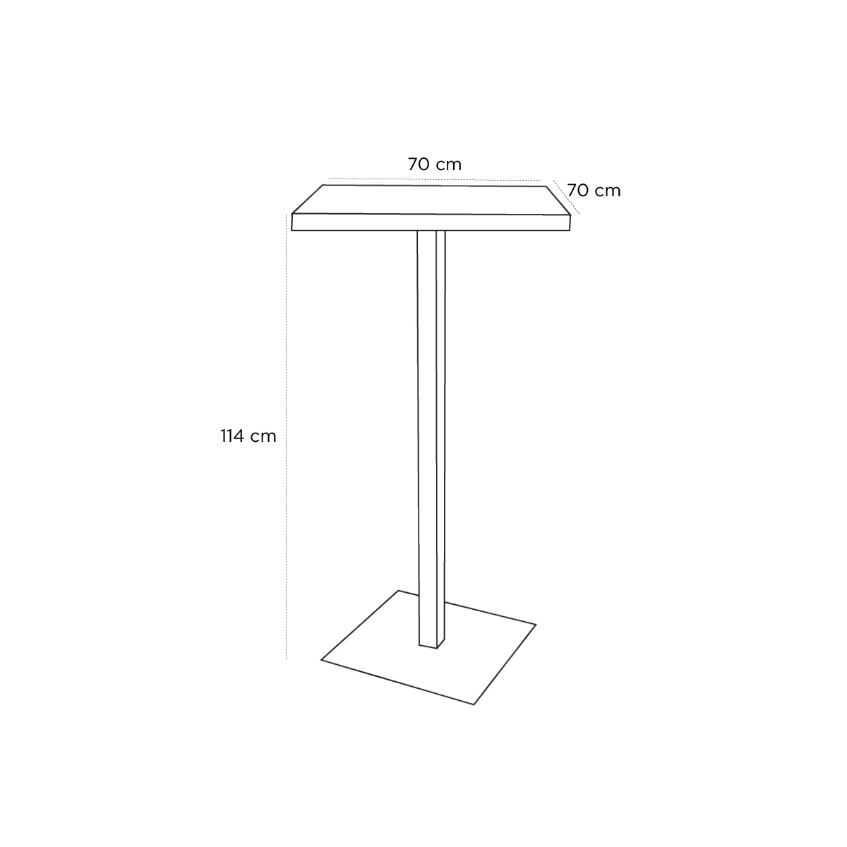 Product schematic Mange-debout Marielle Chêne Pied Blanc