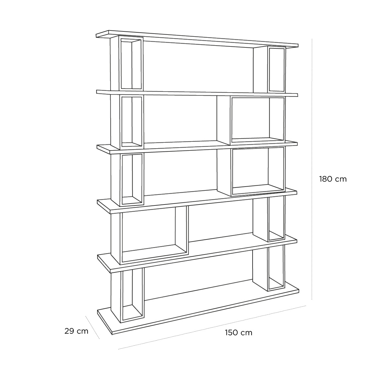 Product schematic Etagère Compo